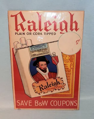 Vintage Tobacco RALEIGH Cigarette Advertising Store Display Paper Poster B&W • $29.99