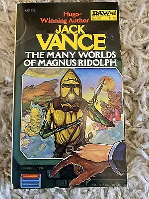 £9.95 • Buy JACK VANCE MANY WORLDS OF MAGNUS RIDOLPH Vintage Sci-Fi Pb Daw Yellow Spine 381
