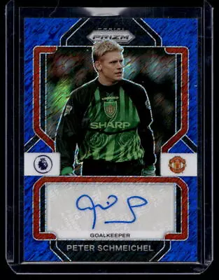 £89.99 • Buy Peter Schmeichel Blue Shimmer Auto 22 Panini Prizm Manchester United Autograph