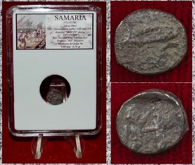 Ancient Coin SAMARIA Phoenician Galley Persian King Lion Silver Obol RARE COIN! • $69.30