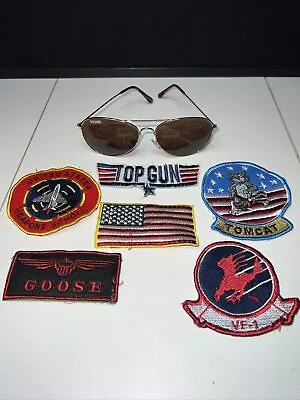 Top Gun Goose Maverick Aviator Sunglasses Patches Costume Accents • $20