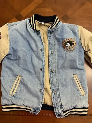 Mickey Mouse League Jean Jacket Vintage From The Disney Store 1990’s • $24.99
