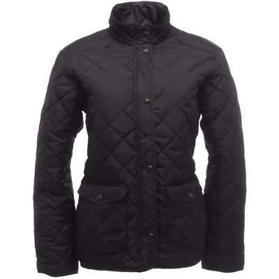 Regatta Ladies Tarah Quilted Coat TRA442 Black Zipped Polyester Jacket • £38.06