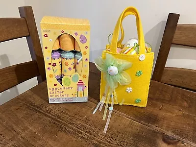 £20 • Buy Easter Crackers And Felt Basket With Decorative Eggs Decorations Lot Bundle