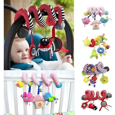 Baby Activity Spiral Toy For Car Seat Pushchair Pram Stroller Cot Bed Sound Gift • £9.25