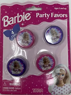 VTG Barbie 1990 Birthday Party Favors Lootbags NOC Clips Paper Clip Chip Clip • $19