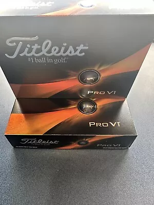 Two (2) Dozen Titleist Pro V1 Golf Balls - White - New - 2024 Version • $76