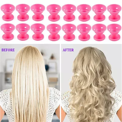 £3.51 • Buy Silicone Hair Curlers No Heat Magic Hair Rollers Sleep In Styling Wave Curlers