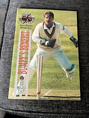 £6.99 • Buy Steve Rhodes Benefit Brochure 1996 - Signed - Worcestershire Cricket