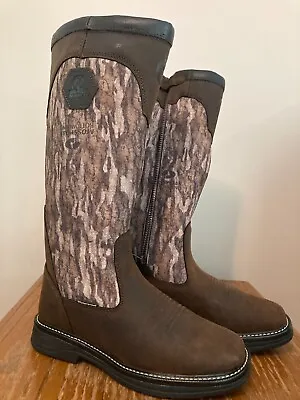 Men's Mossy Oak Snake Shield Bottomland Waterproof Warm Insulated Boot 8D • $99