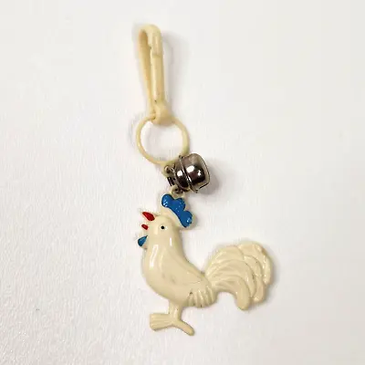 Vintage 1980s Plastic Bell Charm Rooster For 80s Necklace • $24.55