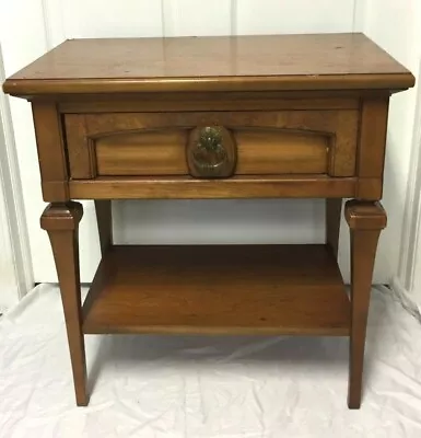 American Drew Solid Wood Nightstand End Table W/Drawer And Shelf - Made In USA • $99.99