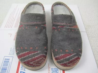 Merrell Shoes Womens 9 Gray Red Aztec Mule Clog Comfort Slip On Lined • $25