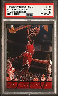 1998 Upper Deck MJx Timepieces Michael Jordan #104 RED /2300 PSA 10 POP 10 • $175.99