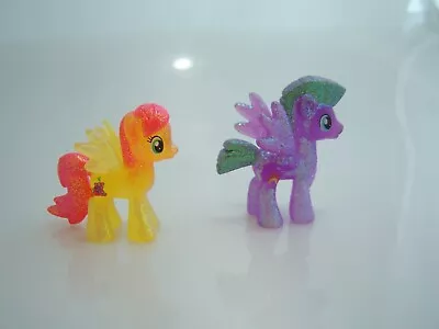 LOT 2 MY LITTLE PONY SPARKLE GLITTER PONIES G4 WAVE SUNNY RAYS Winged Purple Yel • $6.97