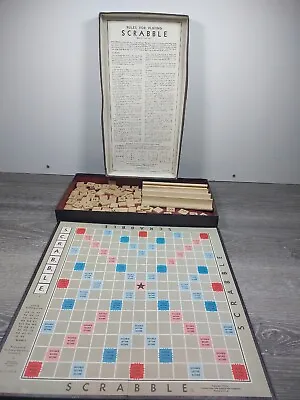 Vintage Scrabble Board Game Sel Right Selchow & Righter Dated 1953- Complete • $11.53