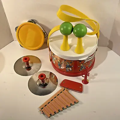 VTG Fisher Price Marching Band Set 921 Maracas Cymbals Lot Of 9 Pc • $14.95