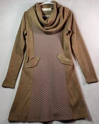 A'reve Anthropology Dress Womens Size Small Green Acrylic Long Sleeve Cowl Neck • $28.99