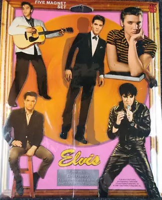 Elvis Presley Memorabilia Refrigerator Magnets Set Of 5 ATA Boy 1998 Sealed • $13.50