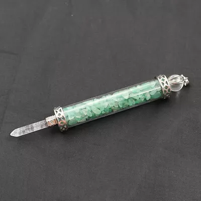 $5.59 • Buy Natural Healing Crystal Stone Wish Bottle Hexagon Reiki Quartz Pendulum Pendant