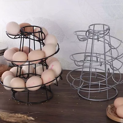 Kitchen Spiral Egg Holder Stand Rack Storage Holds Up To 18 Eggs Storage New UK • £11.56