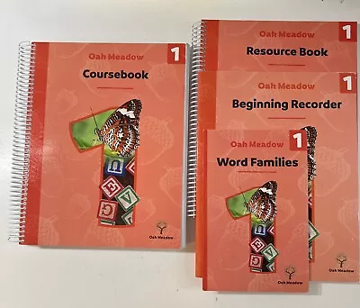 Oak Meadow Grade 1 (2019) Coursebook Resource Book Word Families Recorder • $300