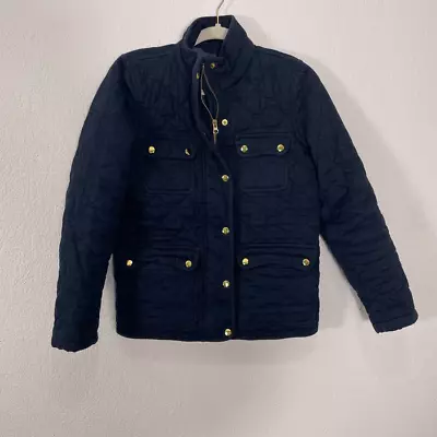 J. Crew Navy Blue Soft Quilted Zip Up Utility Jacket • $35