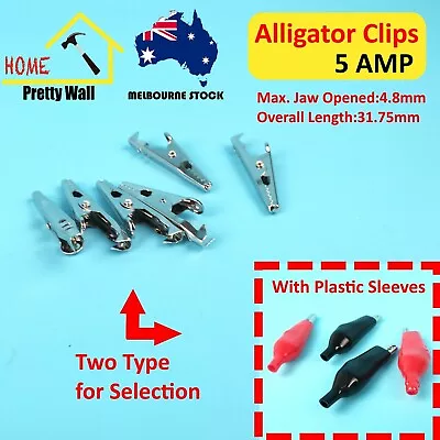 Test Alligator Clip Pair Jump Connector 5 AMP Sleeve Auto Battery 4 6P Car Small • $4.50