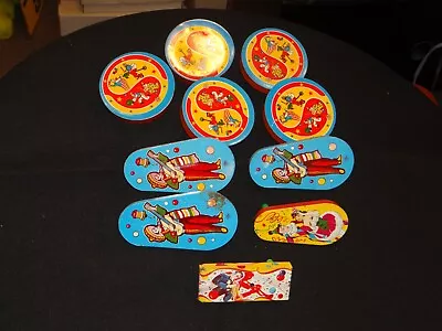 Lot Of 10 Vintage Noisemakers Tin Litho US Metal Toy Mfg Co ~ ALL WORK!! • $12.99