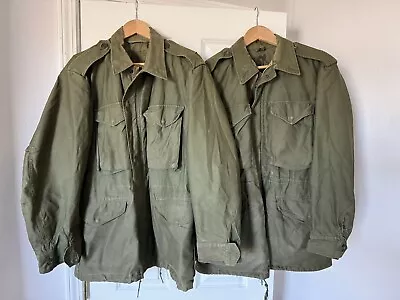 TWO Korean War US Army M-51 M-1951 Field Jackets & Messenger Bag • $109