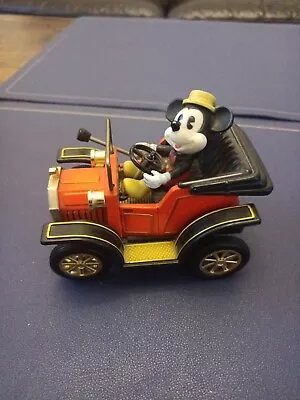 Vintage Masudaya Corp. 1981 Mickey Mouse In His Racing Car With Pull Lever • £29