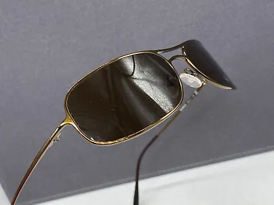 Romeo Gigli Sunglasses Men Woman Gold Braun Curved Bono U2 RG58003 • $107.18