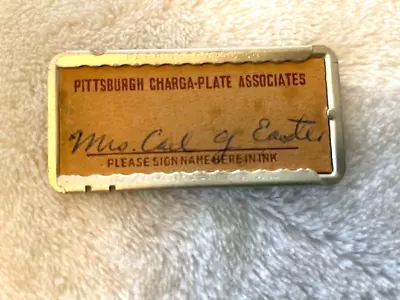 Vintage Charga-Plate Credit Card Plate W/ Case Pittsburgh PA. Associates • $7.98