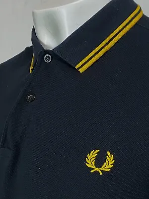 £8.50 • Buy Fred Perry | Twin Tipped M3600 Pique Polo Shirt Large (Black) Mod Skins 60s Ska