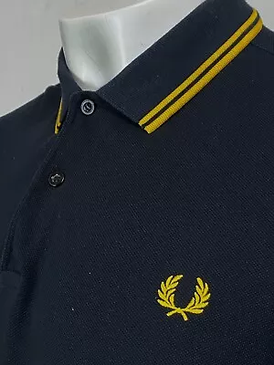 £8.50 • Buy Fred Perry | Twin Tipped M3600 Pique Polo Shirt Large (Black) Mod Skins 60s Ska