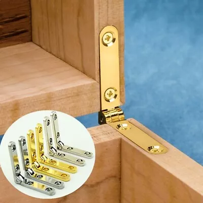 Mini 90° Decorative Jewelry Box Hinges Zinc Alloy+Screws Furniture Hardware • $12.99