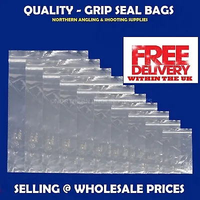 Clear Seal Bags Grip Self Resealable Polythene Poly Plastic Zip Lock 30mm 50 Mm • £1.67