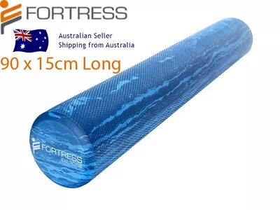 Foam Roller Fortress Long Size 90cm Marble Blue • $78