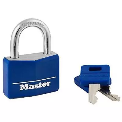 Master Lock 142DCM Covered Aluminum Keyed Padlock 1-Pack Blue • $10.79