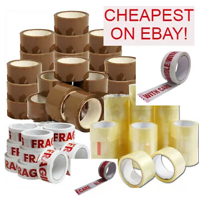 Packing Parcel Tape Box Packaging Brown Clear Fragile Glass Handle With Care • £72.95