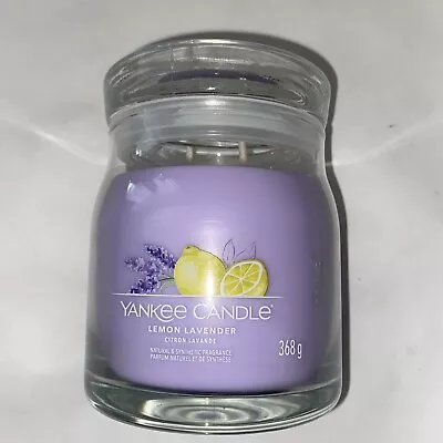 Yankee Candle Signature Medium Jar Lemon Lavender Gift Present Decor  • £18.50