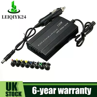 DC12-24V Universal Inverter Car Charger Laptop Power Supply Adjustable Black UK • £15.97