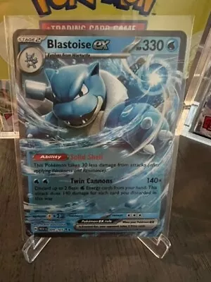 Pokémon Blastoise Ex Scarlet & Violet-151 009/165 Holo Double Rare English NM++ • $2.25