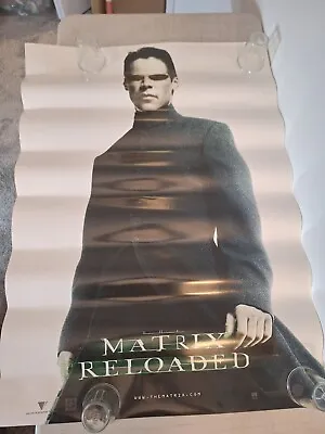 MATRIX RELOADED Movie Poster Keanu Reeves Original DS ADVANCE 2003 #rr1 • $19.95