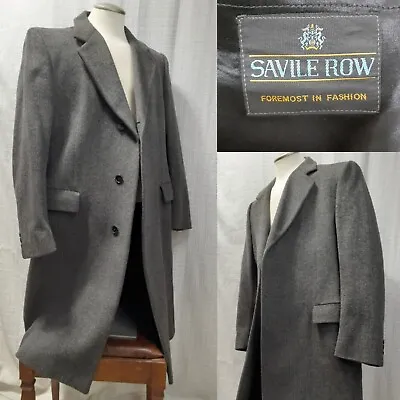 Savile Row Gray M L Wool Coat Men Classic Old Money Luxury Executive Boss Winter • $67.57