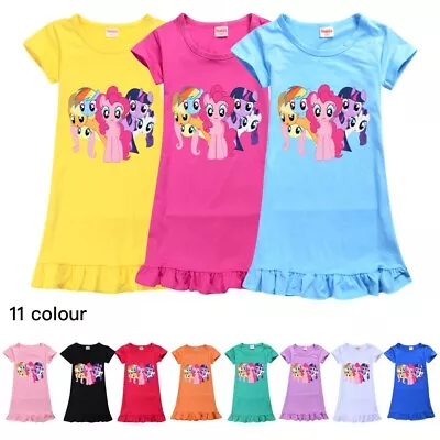 My Little Pony Pajama Girls Kids Nightgown Pajamas Sleepwear Dress Gift 2024-03 • £9.60