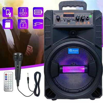 3000W Portable Bluetooth Speaker Sub Woofer Heavy Bass Sound System Party & Mic • $36.90