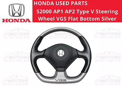 Honda Genuine S2000 AP1 AP2 Type V Steering Wheel VGS Flat Bottom Silver OEM JDM • $799.99