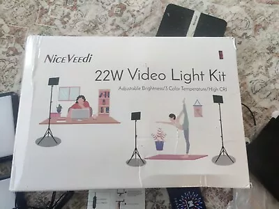 2-Pack LED Video Light Kit NiceVeedi Studio Light 2800-6500K Dimmable Photo... • $30