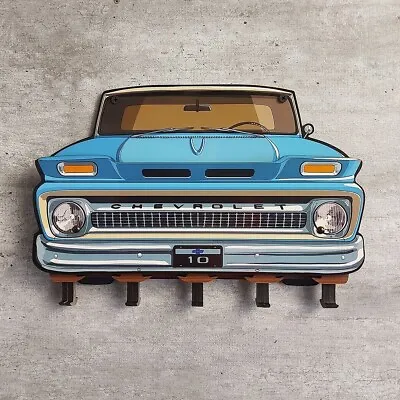 Wall Key Holder Rack Hanger Home Decor - Chevrolet C10 1964 • $59.99